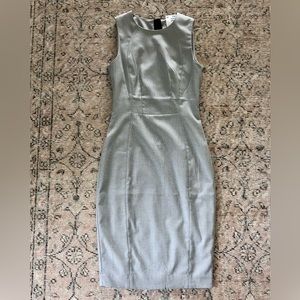 H&M grey tailored dress business NWT XS 4 34